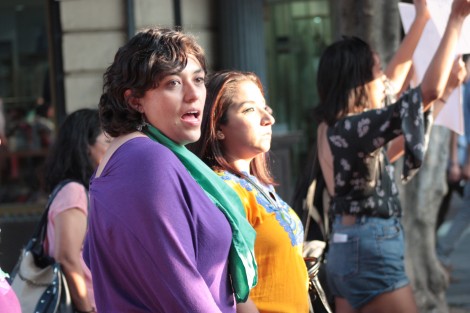 En la marcha participaron algunas funcionarias y exfuncionarias.  