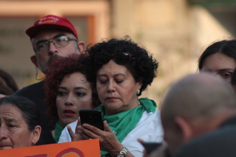 En la marcha participaron algunas funcionarias y exfuncionarias.   