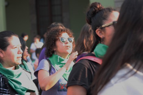En la marcha participaron algunas funcionarias y exfuncionarias.   