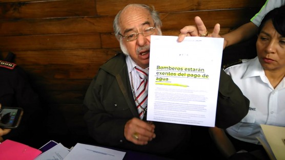 José Zaydén recordó que existe un convenio por el cual  Bomberos no pagaría agua.