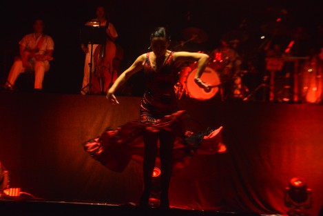 El famoso espectáculo internacional <em>Jarocho</em> hizo su presentación estelar en la primera noche de Cumbre Tajín, Festival de la Identidad, que este miércoles inició sus actividades culturales y artísticas en el parque temático Takilhsukut. 