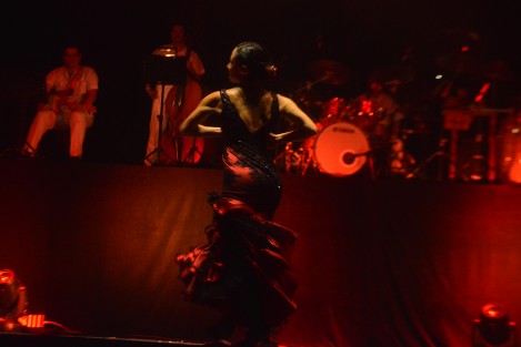 El famoso espectáculo internacional <em>Jarocho</em> hizo su presentación estelar en la primera noche de Cumbre Tajín, Festival de la Identidad, que este miércoles inició sus actividades culturales y artísticas en el parque temático Takilhsukut. 