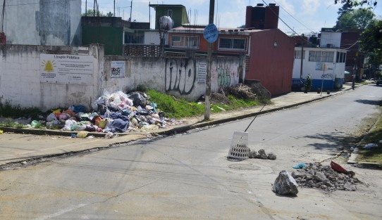 En varios puntos de la ciudad no ha sido recolectada la basura como ejemplo la colonia Rafael Hernández, Niños Héroes, Lomas de San Roque y otras incluso en el centro de la ciudad los contenedores lucieron llenos.