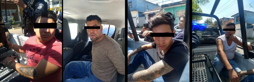 Este jueves la Secretaría de Seguridad Pública (SSP) detuvo a cuatro individuos por robo con violencia en una tienda Coppel, en la colonia Progreso de esta capital. Les decomisaron la mercancía robada, dos armas y el vehículo en que viajaban. 