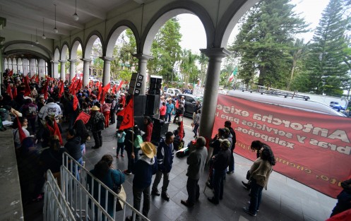 Los reclamos de los antorchistas son los mismos; obras para sus colonias.  