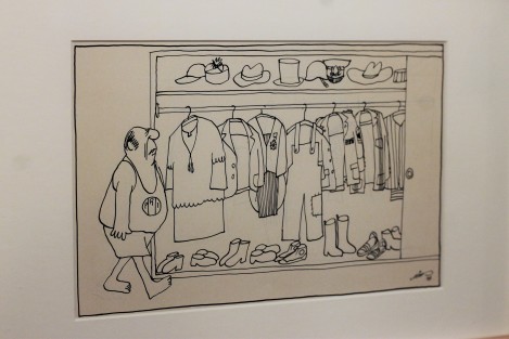 La exposición <em>Rius para principiantes</em> comprende fotografías personales del caricaturista, así como obra gráfica del mismo con diversas técnicas; los originales  de los registros de autor de sus personajes de Los Agachados y Los Supermachos, así como una serie de caricaturas desde sus primeros años como ilustrador en la revista Ja-já, hasta algunos de sus últimos trabajos.
