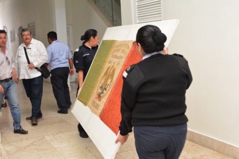 El departamento de logística estatal y presidencial, supervisó las obras de remodelación del museo naval, donde el presidente Andrés M. López Obrador ofrecerá su clásica rueda de prensa matutina este lunes 22 se abril. 
