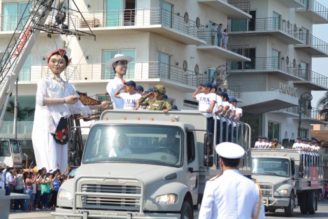 Este lunes se realiza en el centro del puerto Jarocho, el desfile cívico militar por la conmemoración de los 105 años de la defensa del Puerto de Veracruz ante la invasión estadounidense.  