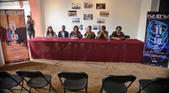 En el centro recreativo se realizó la presentación de la 6ª Edición de Ma Biyaa Festival Escénico Experimental 2019 a realizarse del 11 al 18 de mayo de 2019 en distintos recintos culturales y artísticos de Xalapa.