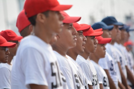 Fueron un total de 610 jóvenes, algunas mujeres también tomaron protesta al llevar a cabo el servicio militar de manera voluntaria.  
