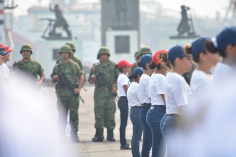 Fueron un total de 610 jóvenes, algunas mujeres también tomaron protesta al llevar a cabo el servicio militar de manera voluntaria.  