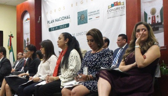 La senadora Anilú Ingram (derecha), se manifestó inconforme con el Plan Nacional de Desarrollo 2019 - 2024, por considerar que no se incluyen grandes obras para el estado de Veracruz. 
