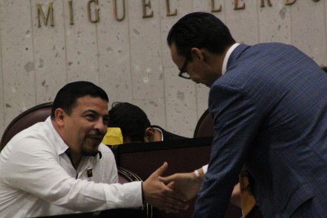 Aspectos de la Octava Sesión Ordinaria de la LXV Legislatura del Congreso de Veracruz. 