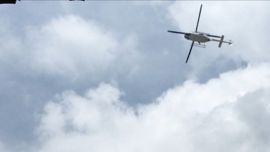 Helicóptero de la SSP realizó rondines por el cielo de Xalapa, según el titular de la dependencia, como parte de la estrategia de seguridad. 
