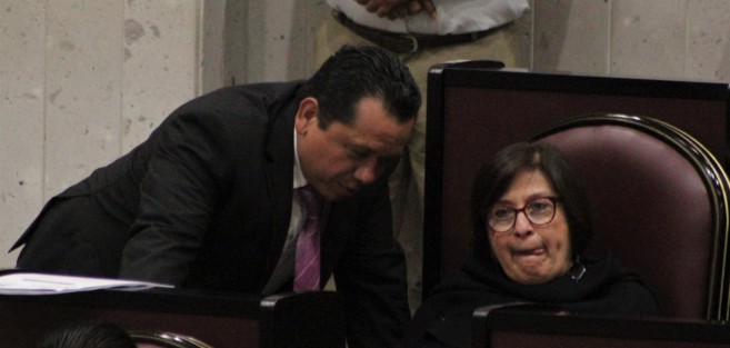 Aspectos de la décima sesión plenaria de la LXV Legislatura de Veracruz.  