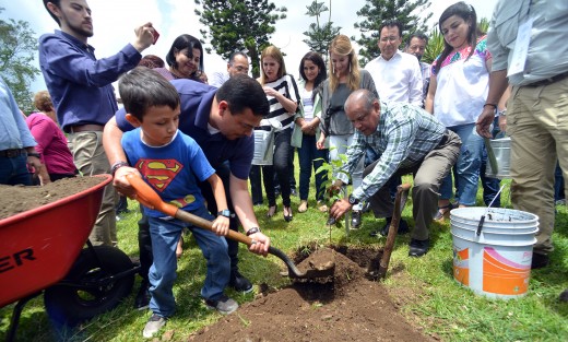 En el marco del Día del Árbol (celebrado en México el segundo jueves del mes de julio), el diputado Wenceslao González Martínez en seguimiento a su Anteproyecto de Punto de Acuerdo, presentado el pasado 9 de julio ante el Pleno de la LXV Legislatura, relativo al cuidado del medio ambiente y así promover acciones que contribuyan a combatir el cambio climático, plantó cinco árboles de especies originarias de la región, en el jardín del Congreso del Estado. 