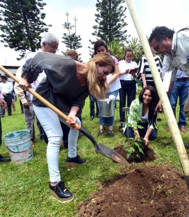 En el marco del Día del Árbol (celebrado en México el segundo jueves del mes de julio), el diputado Wenceslao González Martínez en seguimiento a su Anteproyecto de Punto de Acuerdo, presentado el pasado 9 de julio ante el Pleno de la LXV Legislatura, relativo al cuidado del medio ambiente y así promover acciones que contribuyan a combatir el cambio climático, plantó cinco árboles de especies originarias de la región, en el jardín del Congreso del Estado.