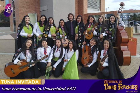 La Tuna Femenina de la EAN junto con la Tuna Femenina de la Universidad de Los Andes, ambas colombianas, estarán la noche del jueves 25 amenizando  la 