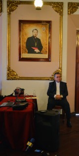 La oficina de comunicación Social de la Arquidiócesis de Xalapa festejó su XV aniversario con la presencia del presbítero Hugo Valdemar, quien impartió la conferencia: La alegría de compartir en la Iglesia.