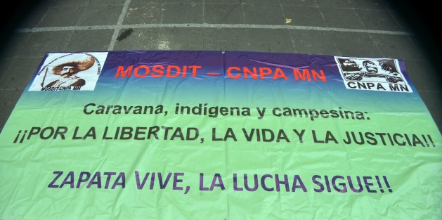 Integrantes de la UGOCP, estacionaron sus autobuses en el centro de la ciudad de Xalapa tomaron su desayuno antes de continuar su viaje a la concentración multitudinaria en la Ciudad de México en donde protestarán contra Federación por el abandono del campo. 