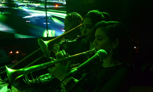 Durante la fiesta patronal en honor a la Asunción de nuestra Señora Teocelo 2019,  se presentó la Divina Banda, conformada por nueve músicas cubanas. 