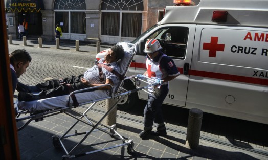 Un hombre de aproximadamente 50 años sufrió un preinfarto mientras se encontraba rezando en la iglesia del Sagrado Corazón de Jesús (Beaterio), en centro de la ciudad. Paramédicos y elementos de la SSP lo auxiliaron  y llevaron al Hospital Civil.