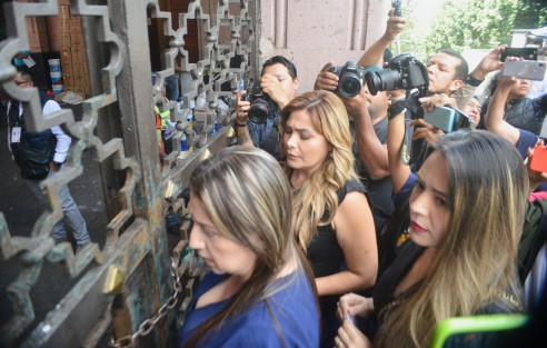 Diputados panistas de la LXV legislatura acudieron a Palacio de Gobierno para  solicitar diálogo con el gobernador Cuitláhuac García Jiménez y pedir la reinstalación del ex procurador Jorge Winckler Ortiz.