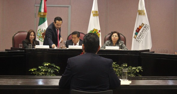 Aspirantes al cargo de Auditora o Auditor General del Órgano de Fiscalización Superior del Estado (Orfis) se presentaron ante los integrantes de la Comisión Permanente de Vigilancia del Congreso del Estado para satisfacer la tercera etapa del proceso de selección y designación, correspondiente a las entrevistas a cargo de las y los integrantes de dicha instancia dictaminadora.  