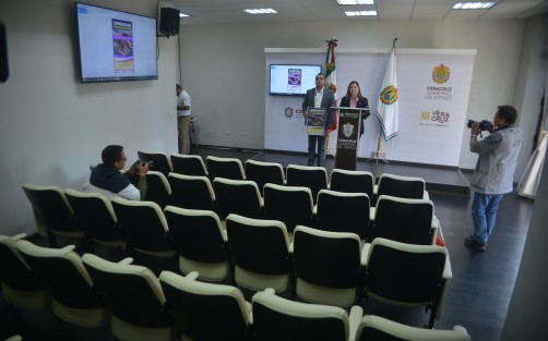 En una rueda de prensa, Guadalupe Argüelles, Secretaria de Trabajo, Prevención Social  y Productividad, realizó la presentación de las Jornadas de Conciliación <em>Te ayudamos a resolver tu conflicto laboral</em>. 