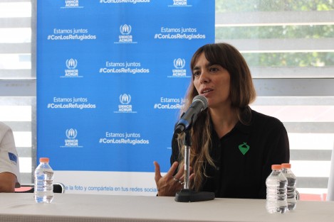 Micaela Gramja, co-autora y co-directora de la obra <em>Cosas pequeñas y extraordinarias</em>, se  dijo complacida de poder presentar la obra en Veracruz, sitio de paso de migrantes y donde el gremio periodístico al cual pertenece la familia de la protagonista de la obra, se ha visto muy afectado. 