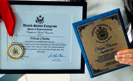 La actriz, promotora cultural y periodista Nitzia Chama Villa, fue nombrada embajadora de la Federación Veracruzana USA, de los Ángeles California. La veracruzana radica desde hace unos años en el país vecino, donde ha  destacado además de como actriz y conductora para Univisión, por su labor a favor de los mexicanos radicados en la zona de Los Angeles. Auténtico Orgullo Veracruzano. 