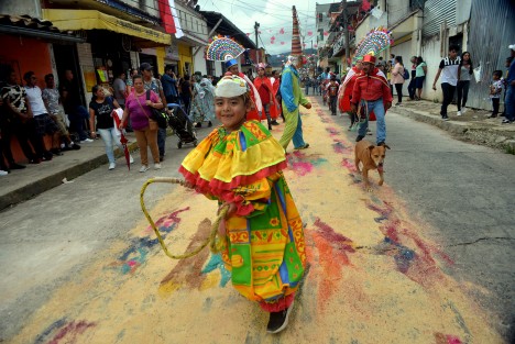 Cientos de ciudadanos del municipio de Coatepec, Ver.,  participan en la elaboración de tapetes y arcos florales para celebrar a su santo patrono, San Jerónimo, los arcos son bajados hasta la diferentes iglesias del pueblo. 