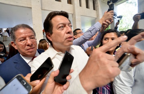 Debido a las manifestaciones que se han realizado en el centro de la ciudad, se prefirió llevar a cabo el primer Informe de Diputados Federales de Veracruz, en las instalaciones del Congreso del Estado, con la asistencia del diputado Mario Delgado, coordinador de legisladores de MORENA en la Cámara de Diputados. 