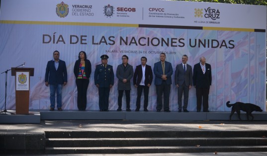 Autoridades estatales, municipales y militares celebraron el Día  las Naciones Unidas, el cual corrió a cargo de la Secretaría de Gobierno y la coordinación  de promoción de los valores cívicos y culturales. 