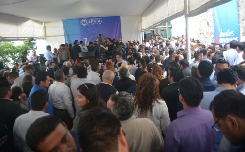 Durante la toma de protesta del nuevo CDE del PAN, fue notoria la división de la militancia, con la ausencia del grupo ligado a José de Jesús Mancha. 
