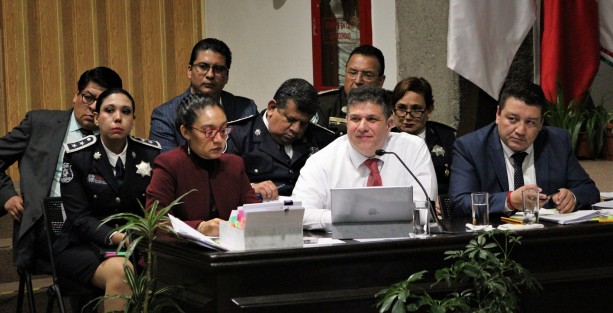 Comparecencia del titular de la SSP, Hugo Gutiérrez Maldonado, ante diputados locales.