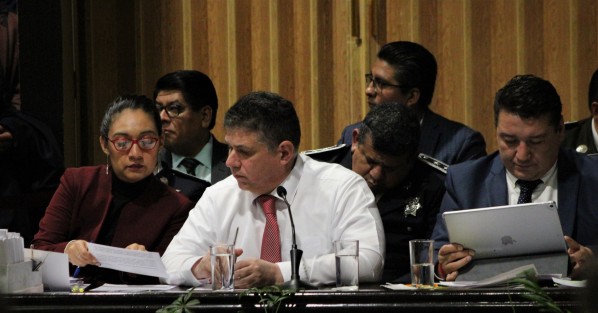 Comparecencia del titular de la SSP, Hugo Gutiérrez Maldonado, ante diputados locales.