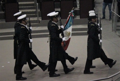 Aspectos de la entrega al secretario de Marina, almirante José Rafael Ojeda Durán, de la Medalla y Diploma Adolfo Ruiz Cortines 2019.