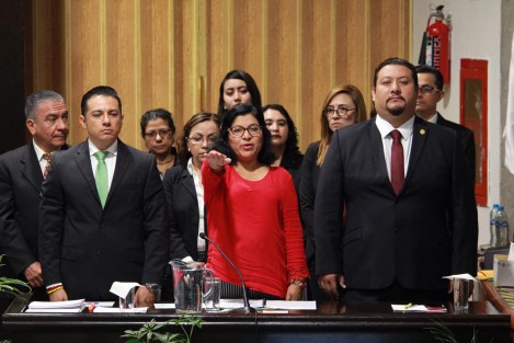 Rocío Pérez Pérez, secretaria de Medio Ambiente, acudió al Congreso del Estado a comparecer ante diputados por la Glosa del Primer Informe de Gobierno.