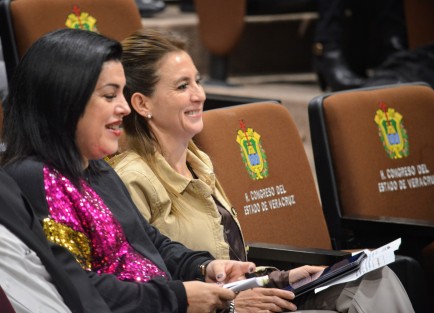 La diputada Ana Miriam Ferráez le cuestionó que porqué se le daba convenios a medios sin prestigio y porqué se excluía a las radiodifusoras, además lo felicitó por terminar con el famoso <em>chayote</em>.