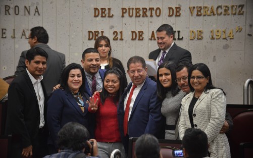 Aspectos  de  la penúltima sesión de 2019 de la LXV Legislatura de Veracruz.