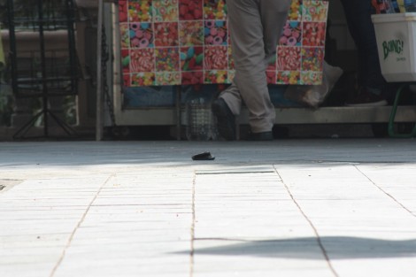 La broma, la cual lleva años repitiéndose, cada vez encuentra menos <em>inocentes palomitas</em>, y al menos en el parque Juárez, la espera era larga para ver a alguien caer.  
