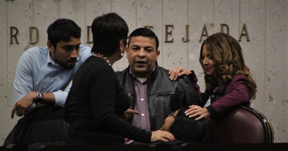 Aspectos de la novena sesión del pleno y segunda del año,lacual concluyó cuando sin decir nada la bancada de MORENA se retiró y se declaró falta de quorum.