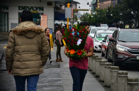 Con muy pocos enamorados lució este día del amor en el centro de la ciudad de Xalapa. Será porque la gente ya no es tan consumista, o porque hasta mañana es día de pago.  