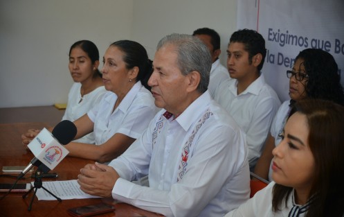 Integrantes del Movimiento Antorchista Nacional en conferencia de prensa exigieron que se detengan las amenazas y represión política del gobernador morenista del Estado de Puebla, Miguel Barbosa Huerta y anunciaron una mega marcha  de 30 mil mexicanos el próximo 27 de Febrero en aquel Estado.
