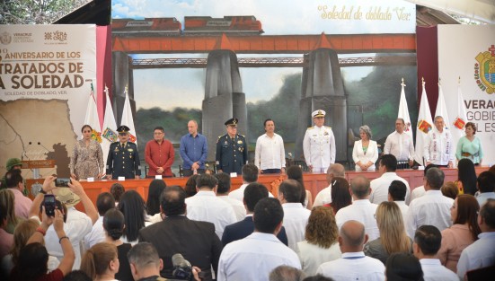 Por el 158 Aniversario de Los Tratados de La Soledad, se celebró un acto conmemorativo encabezado por el gobernador Cuitláhuac García y con la presencia de representantes de Tlaxcala, Chiapas , Hidalgo y la presencia del gobernador de Puebla.