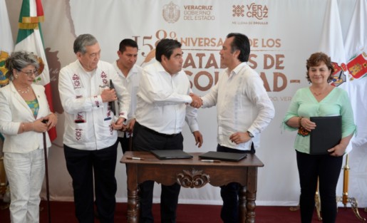Por el 158 Aniversario de Los Tratados de La Soledad, se celebró un acto conmemorativo encabezado por el gobernador Cuitláhuac García y con la presencia de representantes de Tlaxcala, Chiapas , Hidalgo y la presencia del gobernador de Puebla.  
