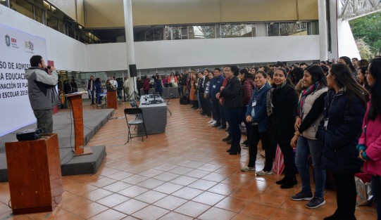 En la explanada de la SEV y con la presencia de autoridades de esta dependencia, se llevó a cabo la asignación de Plazas en Educación Básica Ciclo Escolar 2019-2020. 