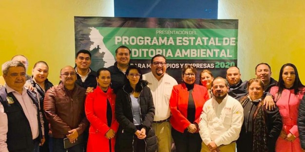 El Alcalde de Teocelo,  Mario Antonio Chama Díaz, acompañado por el Director de Limpia Pública, Gerardo Ulloa Hernández; el Contralor Interno, José Antonio Olivares Solano y el Tesorero Municipal, Juan José Chávez Hernández, asistieron a la presentación del Programa Estatal de Auditoría Ambiental  para Municipios y Empresas 2020, organizado por la Procuraduría Estatal de Protección al Medio Ambiente (PMA).