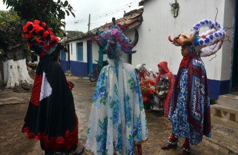Este fin de semana, la comunidad de Almolonga, municipio de Naolinco Veracruz, se olvidó de los problemas y dieron  paso a la alegría con su tradicional carnaval que recorre las calles de esta pequeña comunidad llena de magia y color.   